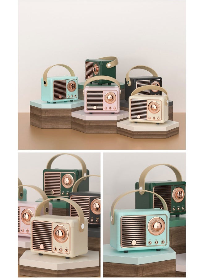 Bluetooth Speaker Retro Mini Portable Audio Card Radio Wireless Computer Smart - Image 2